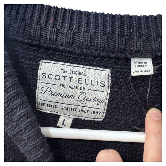 Scott Ellis Carisma Winchester men's sweater size large black - Picture 2 of 5